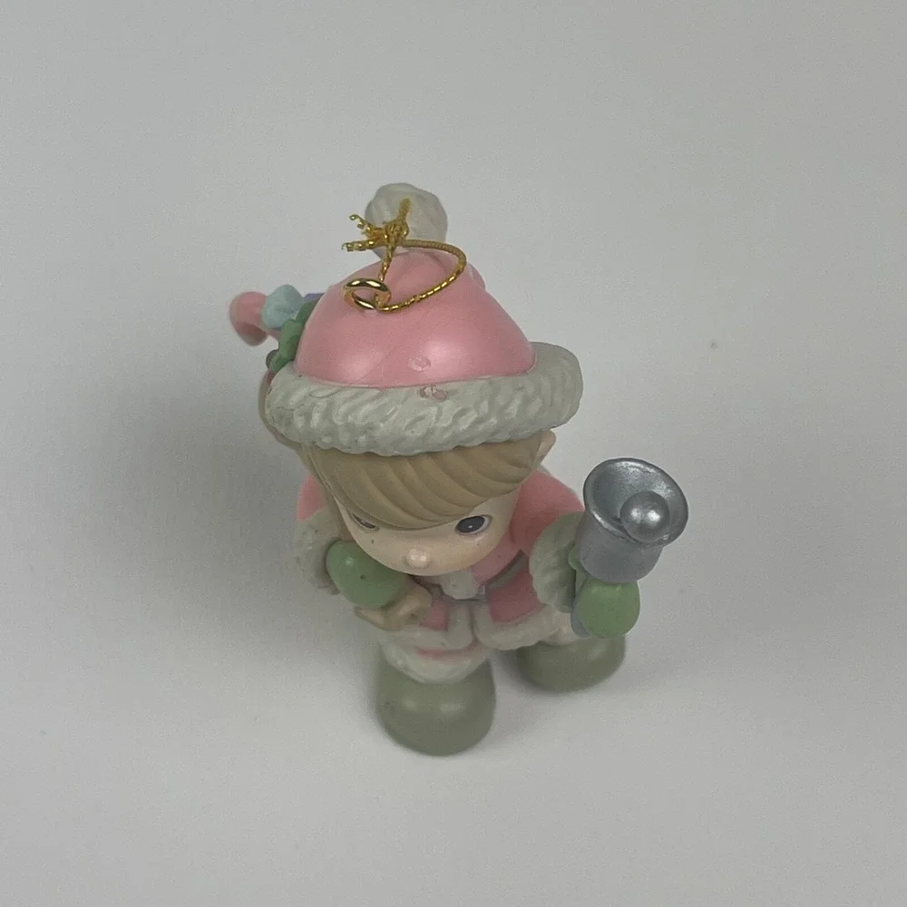 Precious Moment 1995 Home For The Holidays Boy with Bell and Sack of Toys Santa